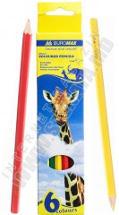  BUROMAX Creioane colorate 6 culori